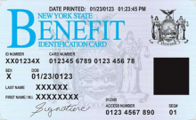 SNAP program card